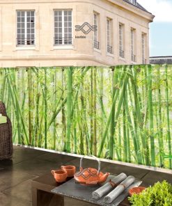 Dekoratív árnyékoló árkorlátra, bambusz mintás molinó korlátra
