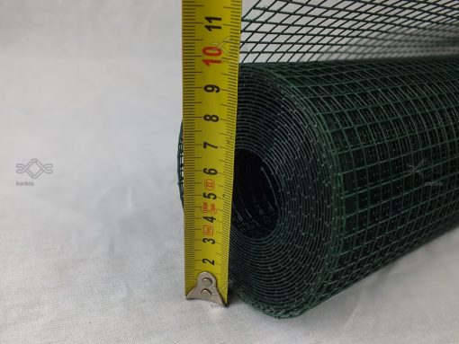 Horganyzott kalitka drótháló,zöld színben kalitka rács 6,4×6,4 mm
