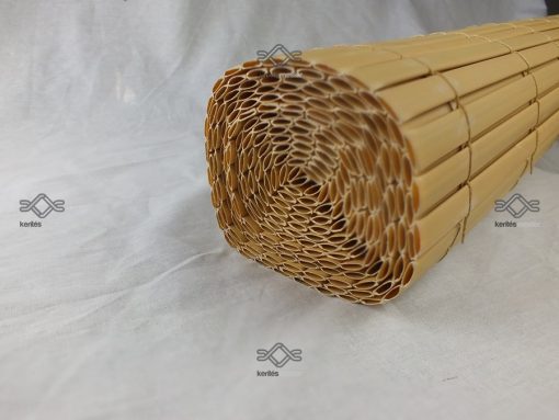 Ovális műnád kerítés ár, műanyag nádszövet kerítés ovális profillal, bambusz színben