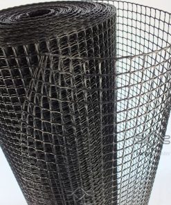 Fekete kerti térelválasztó műanyag négyszögletes rács 10 x 10 mm