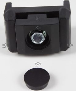 Fekete műanyag rögzítőbilincs ár 60x40-es oszlophoz fekete