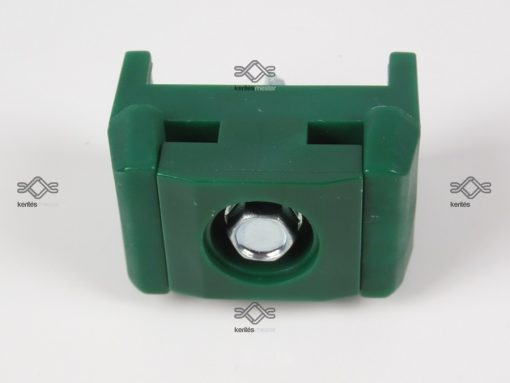 zöld műanyag rögzítőbilincs 60x40-es oszlophoz