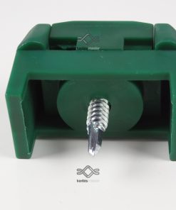 zöld műanyag rögzítőbilincs 60x40-es oszlophoz