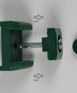 Zöld műanyag rögzítőbilincs ár 60x40-es oszlophoz
