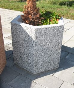 Hatszög beton virágtartó edény